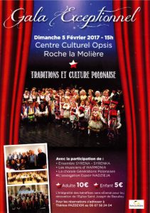 Affiche Gala Polonais 5 février 2017 Opsis Roche la Molière